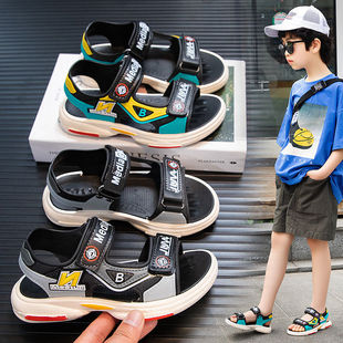 Boys Sandals 2025 New Summer Soft Sole Primary School Children's Sandals Boys Middle and Big Children's Sports Beach Shoes