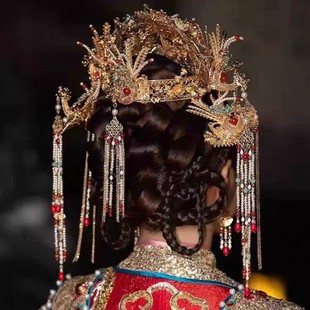 Головной убор Ming-mand высокого класса китайская Невеста Хань свадебная корона Феникса Хань одежда Свадебная Корона королева Свадебные роскошные украшения