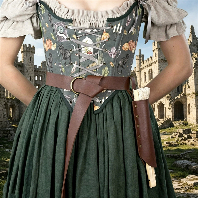 Medieval Renaissance Knight Waist Fan Storage Bag Cosplay Comic Con Decoration Stage Costume Props