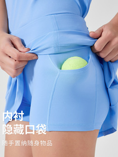 Sports Short Skirt Women's Comfortable Breathable Fitness Yoga Skirt High Waist Slimming Anti-running Tennis Skirt D25014