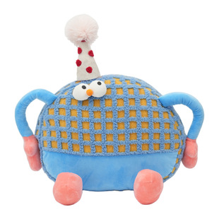 Striped Monster Car Headrest Waist Plush Neck Pillow Comfortable Soft Sedentary Not Tired Waist Car Pillow