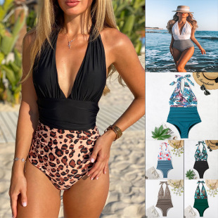 European and American swimsuit women's three-piece bikini high waist hard Cup sexy foreign trade new swimsuit bikini2023