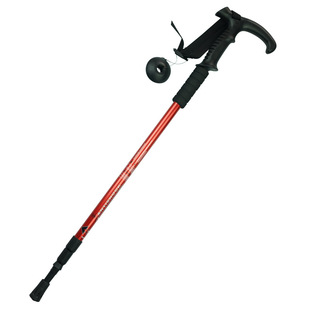 EVA T handle telescopic aluminum alloy inner lock climbing pole four-color optional non-slip security high mountain hiking