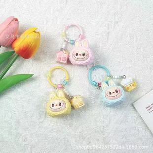 Flocking three-dimensional cloth cloth big head key chain pendant car pendant pendant personality girl bag pendant
