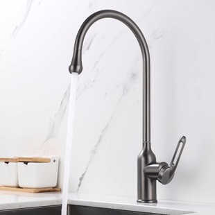 Single handle single hole stainless steel single cold sink faucet balcony wash basin washing table gun gray light luxury faucet