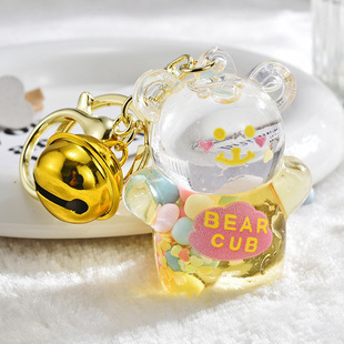Acrylic oil lollipop rabbit exquisite car key chain creative cute backpack pendant keychain accessories