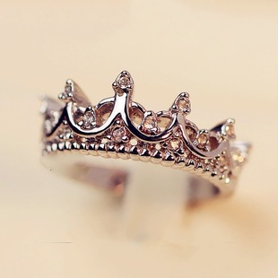 Kalemei Taobao Tmall Hot Jewelry Korean Diamond Crown Ring Stall Supply Personalized Fashion Ring