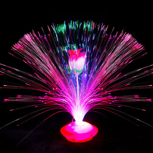 Starry sky optical fiber lamp with flowers rose starry sky colorful starry sky color changing flash lamp wholesale