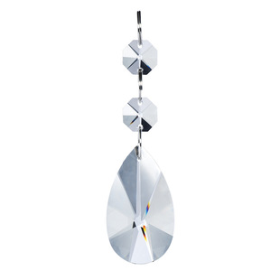 Factory direct supply in stock wholesale automatic grinding transparent K9 crystal pendant hotel decoration crystal lamp accessories