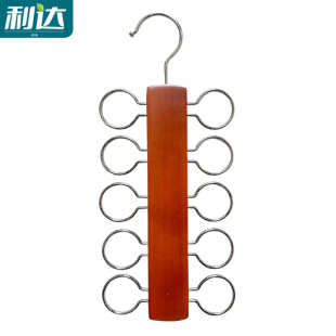 Foreign trade export silk scarf hanging lotus Wood Tie Rack high manganese steel chrome-plated silk scarf display rack foreign trade cross-border export