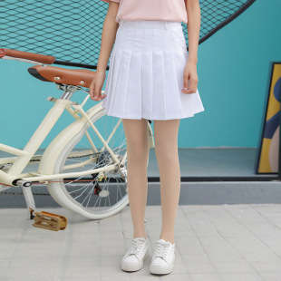 Real shot 2024 spring and autumn new slim high ins super hot academic style TB pleated skirt versatile A- line skirt