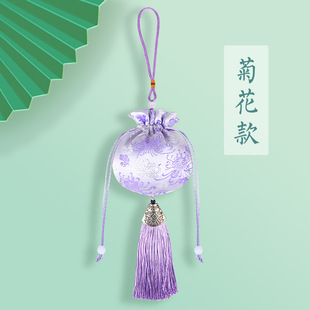 Wholesale Scenic Area Sachet Mugwort Sachet Tassel Empty Bag Car Pendant Ancient Style Temple Purse Portable Sachet