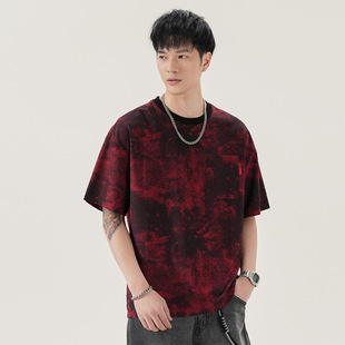 Thin Cool Crewneck Short-sleeved Top Chest Pocket Label Design All-match Fashionable Loose Summer T-shirt Men's