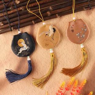 [Factory direct supply] ancient style round sachet blessing Lotus bag crane Hanfu accessories set Enterprise LOGO