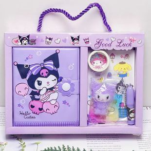 Creative Cartoon Sanrio Goo Card suit Hand Account Gift Box Cute Kulomi Goo Card Sticker School Children's Gift