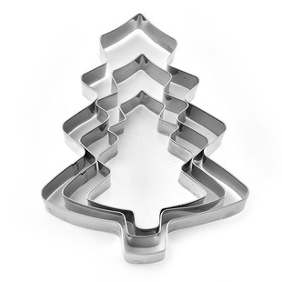 Christmas stainless steel Christmas tree cookie mold baking tool DIY Cookie pastry fondant tool suit