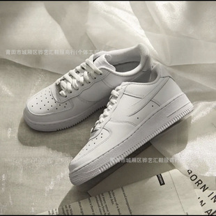 Putian High Version Pure Original Air Force One Pure White Full Color White Shoes Men's and Women's All-match Height-increasing Casual Board Shoes