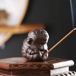 Yan Xuan Zen Cute Purple Sand Monkey Tea Pet Ornaments Can Raise Cover Drag Ceramic Cover Set Great Sage Line Fragrance Insert