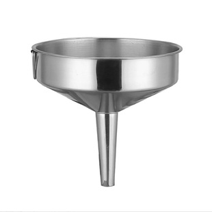 Stainless Steel Thickened Funnel Large Caliber Household Wine Extractive Oil Bucket Large small size Filter Net Refueling Funnel Wine Scoop Funnel