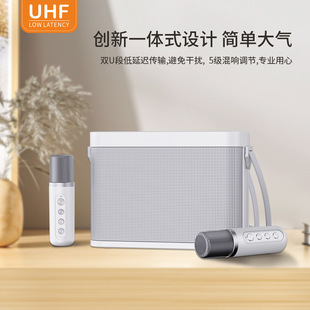YS-219 source factory portable speaker phone Bluetooth microphone wireless home KTV speaker karaoke set