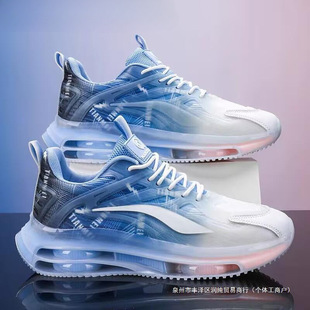 Chinese brand men's shoes autumn sneaker men's mesh deodorant air cushion teenagers shock absorption soft bottom running shoes tide