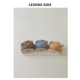 Baby hat super cute bear soft brim peaked cap spring and autumn infant baby outdoor soft top baseball cap spring