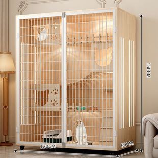 Cat Villa Household Cat Cabinet Cat Cage Waterproof Cat Nest Indoor Cat Cage Big Cat House Cat House Solid Wood Cat House