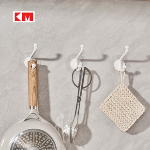 Punch-free Hook Strong Adhesive Hanger Wall-mounted Kitchen Bedroom Door Clothes Seamless Hook