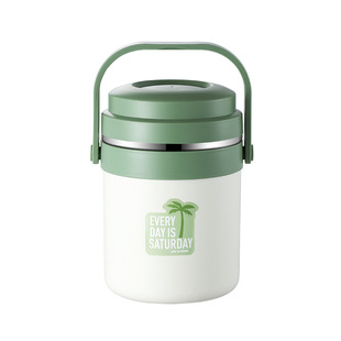 Factory direct supply stainless steel double-layer pot office workers portable with rice insulation rice bucket students large capacity lunch box