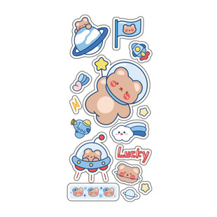 Small fresh pet waterproof seamless hand account sticker decorative small pattern cartoon cream rabbit cute little girl paste