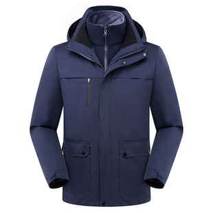 Manufacturers can set wholesale three-in-one two-piece assault clothing removable polar fleece liner warm windproof mountaineering clothing