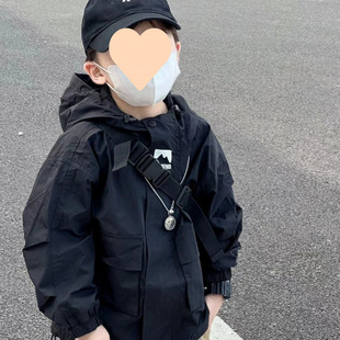 Boys' Spring Outdoor Charge Clothes Crock Pants suit Children's Jacket Windbreaker Children's Coat Cuff Pants Explosions