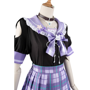Vtuber Anchor Bo Yi Xiao Ye Li Black Secondary Cos Animation Game Women's Paid Skirt CG1780-2