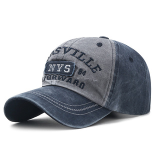 New Washed Old Letter Embroidered Cap Trendy Men's Outdoor Fashion Personalized Street Sunshade Baseball Cap for Children