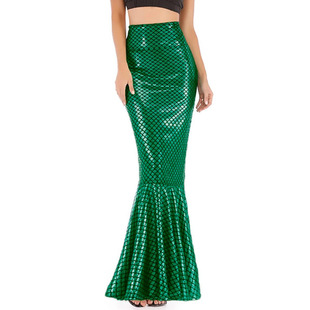 Foreign Trade Ladies Mermaid Long Dress Cosplay Halloween Party Dress Amazon Ebay Fishtail Skirt