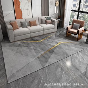 Nordic Geometric Living Room Carpet Floor Mat ins Style Simple Nordic American Style Modern Printed Carpet Bedroom Bedside Blanket