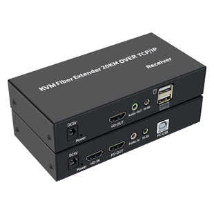 HD KVM волоконный удлинитель 20 км одномодовый одноволоконный Оптический Терминал SC HDMI + USB волоконный удлинитель
