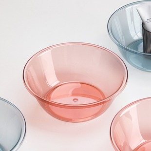 Camellia Transparent Washbasin Household Plastic Student Dormitory Foot Washing Laundry Basin Vegetable Washing Baby Butt Washing Small Basin