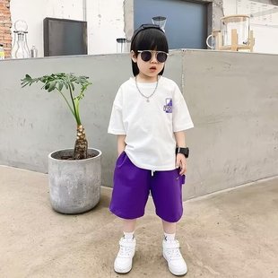 2024 New Summer Clothes Children's Clothes National Trend Boys Cartoon Summer Thin Cartoon Short Sleeve Medium and Big Boys Home