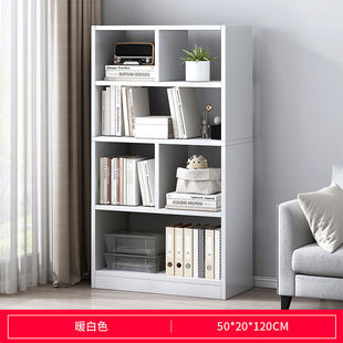 Bookshelf Storage Rack Household Living Room Wall Simple Dust-proof Bookcase with Door Floor-to-floor Office Storage Storage Cabinet
