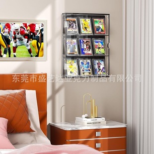 Acrylic magnetic baseball card display box collection display bracket dustproof Pokemon card brick Star Card