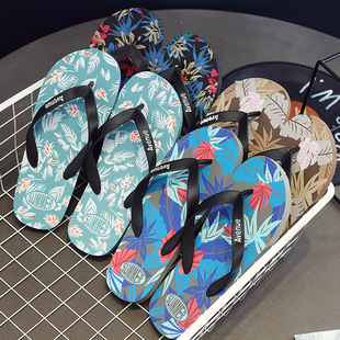 Clip Flip-flops Hawaiian Holiday Casual Beach Sandals Soft Sole Anti-slip in stock Cross-border Wholesale Men's Slippers