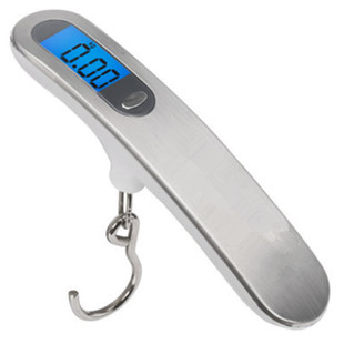 Household electronic portable scale 50kg mini luggage scale stainless steel portable scale portable express scale for buying vegetables and fishing