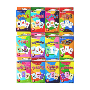 Baby Enlightenment Early Education English Word Learning Cards Cognitive Cards Baby Color Visual Flash Cards Flash Cards
