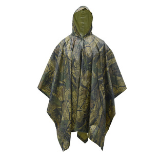 Amazon pvc wholesale outdoor cycling mountaineering poncho camouflage multi-function conjoined raincoat can be used for floor mat