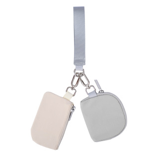 Cross-border hot selling lulu same wrist bag Dual Pouch outdoor multi-functional fashion coin purse portable card holder