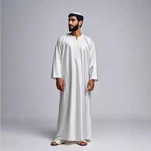 2024 New African Ethnic Style Men's Robe Casual Muslim Robe Middle East Robe Oman Robe