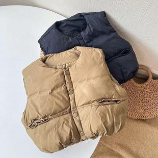 Children's Cotton Vest Vest Bread Self-retaining Vest Soft Western Style Loose South Korea Simple