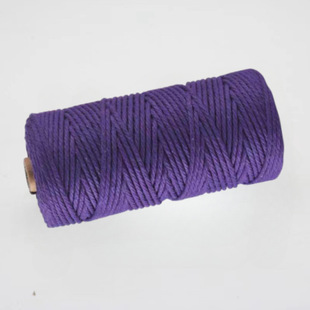 Wholesale 4mm color cotton cord multicolored braided rope kindergarten DIY hand woven material tapestry rope ugly rope