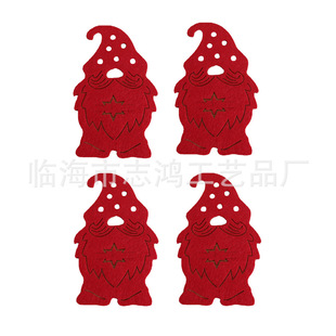 Santa Claus knife and fork bag knife and fork set tableware set Red 4 pieces for a set of 2023 New